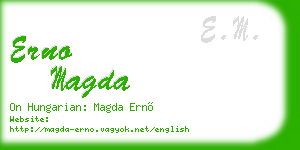 erno magda business card