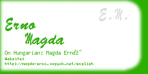 erno magda business card